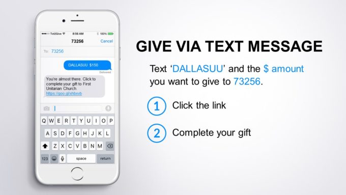 Give via text message