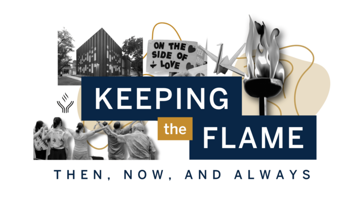 Keeping the Flame Then, Now, and Always - pledge graphic